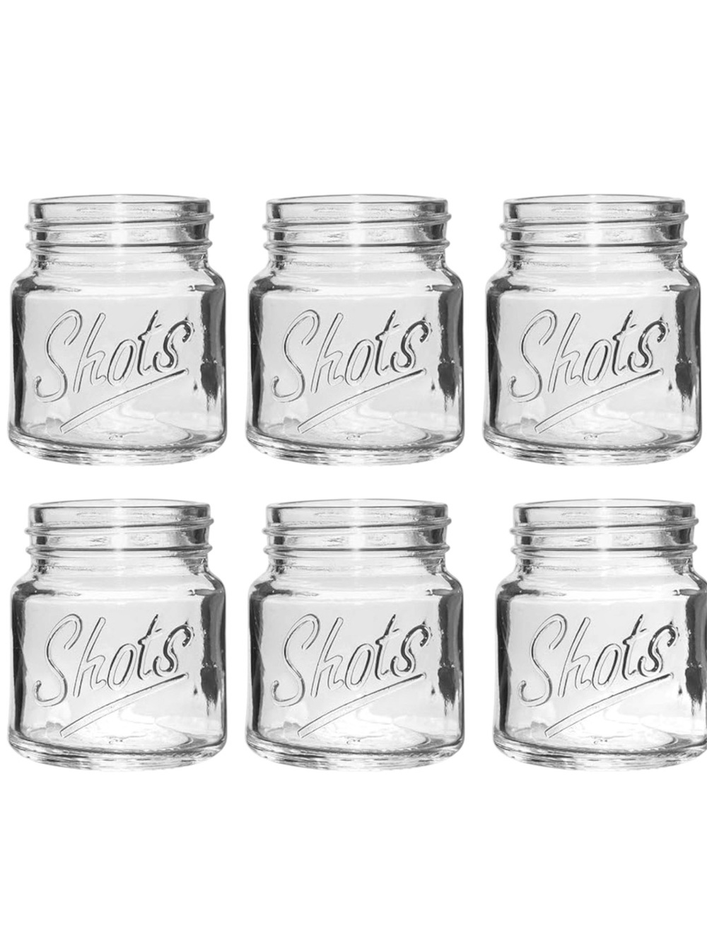 💥 NWT Home Essentials Basic Mini Mason Jar Shot Glasses - Set of 6